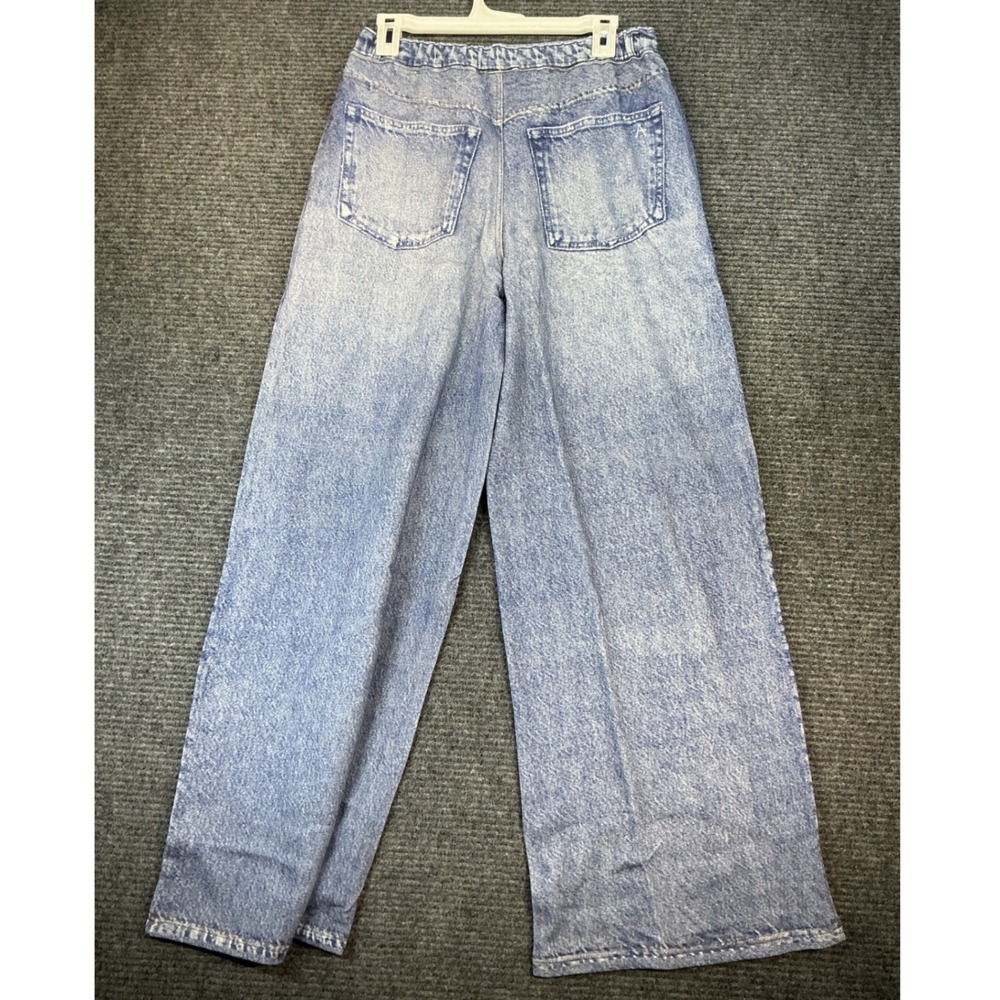 Avara Maeve Cotton Wide Leg Pull On Pants Women Medium Denim Blue New With Tags - Picture 8 of 10